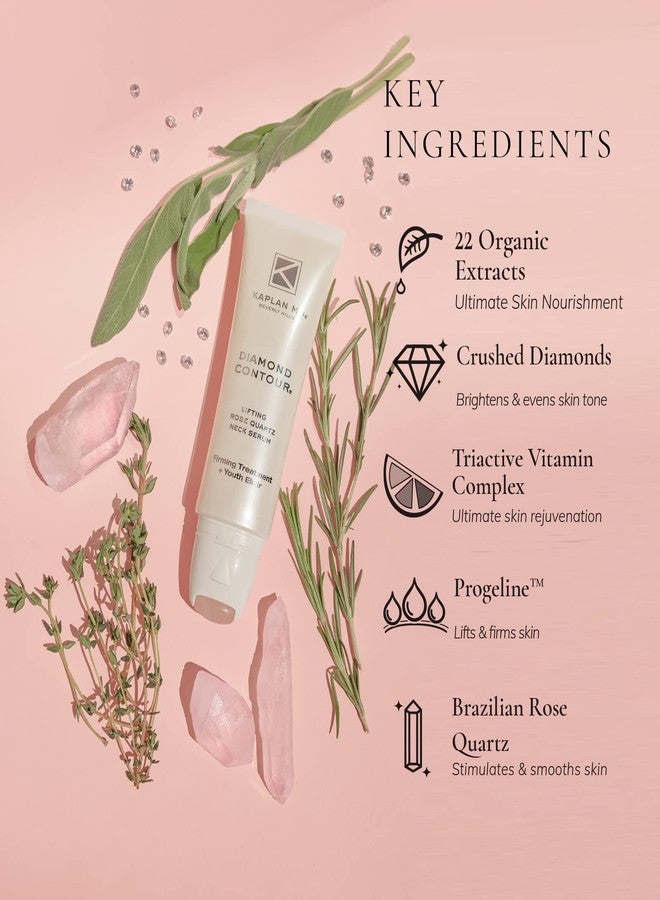 KAPLAN MD Diamond Contour Lifting Rose Quartz Neck Serum, Firming Treatment + Youth Elixir, 1.7 oz. - Image 4